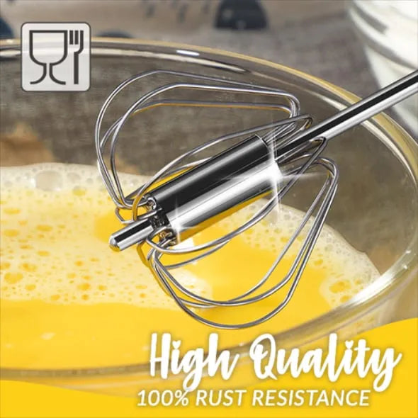🔥Stainless Steel Semi-Automatic Whisk