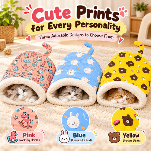 Cozy Cat Nest Bed – Soft, Warm and Comfortable Sleeping Cave for Cats