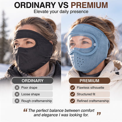 Winter Windproof Warm Face Mask with HD Protective Goggles
