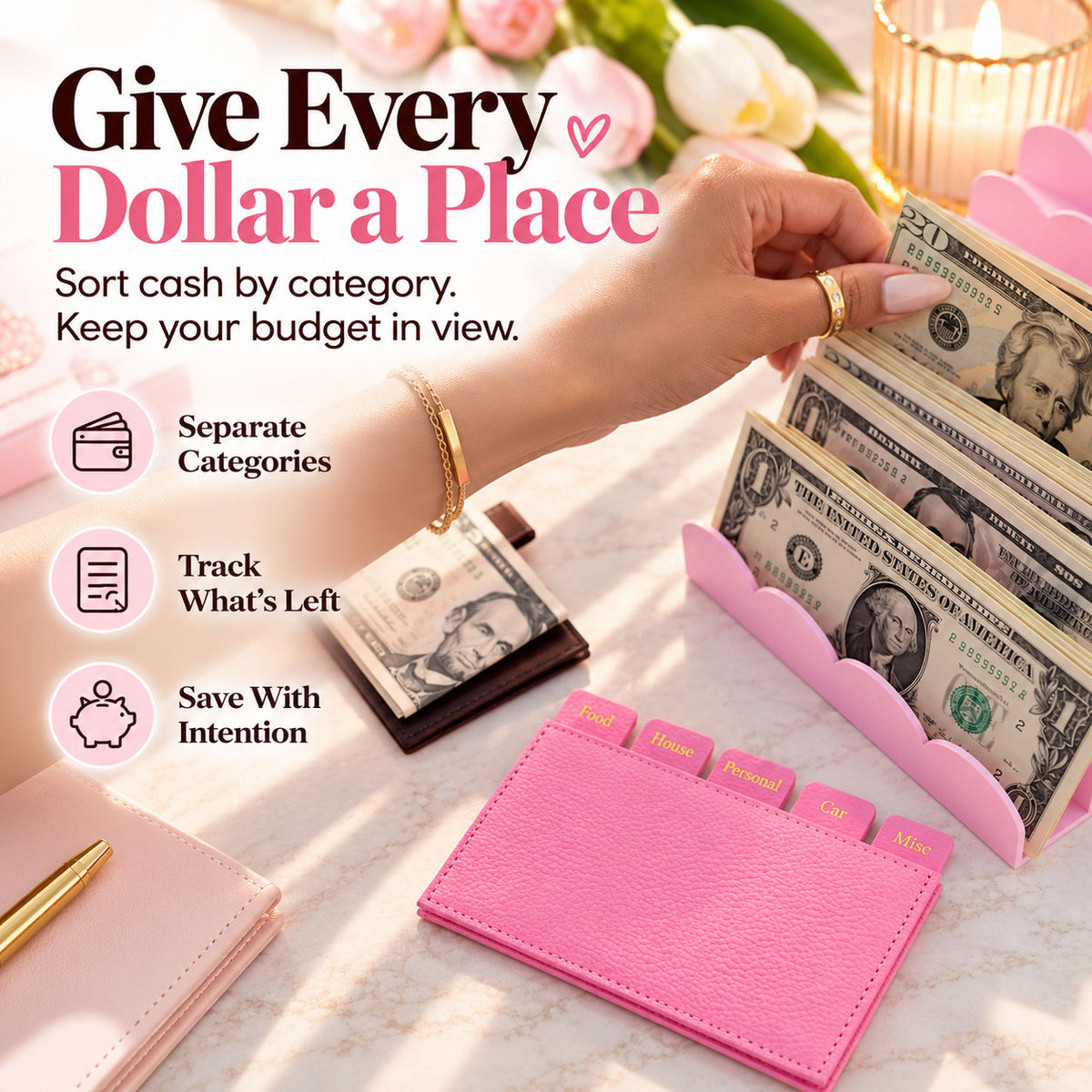 Women's Textured Wallet with Card Slots, Cash Compartment & Zipped Coin Pocket