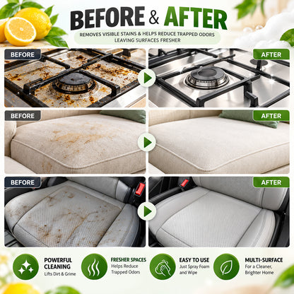 Heavy-Duty Multi-Purpose Foam Cleaner – No-Rinse Stain Remover and Degreaser