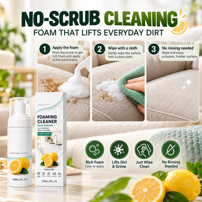 Heavy-Duty Multi-Purpose Foam Cleaner – No-Rinse Stain Remover and Degreaser