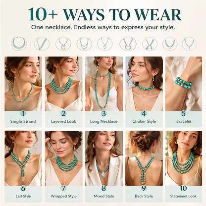 One Necklace 10 Looks – Turquoise Crystal ✨