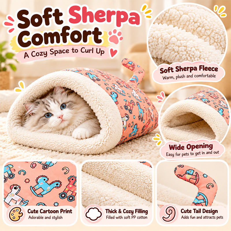 Cozy Cat Nest Bed – Soft, Warm and Comfortable Sleeping Cave for Cats
