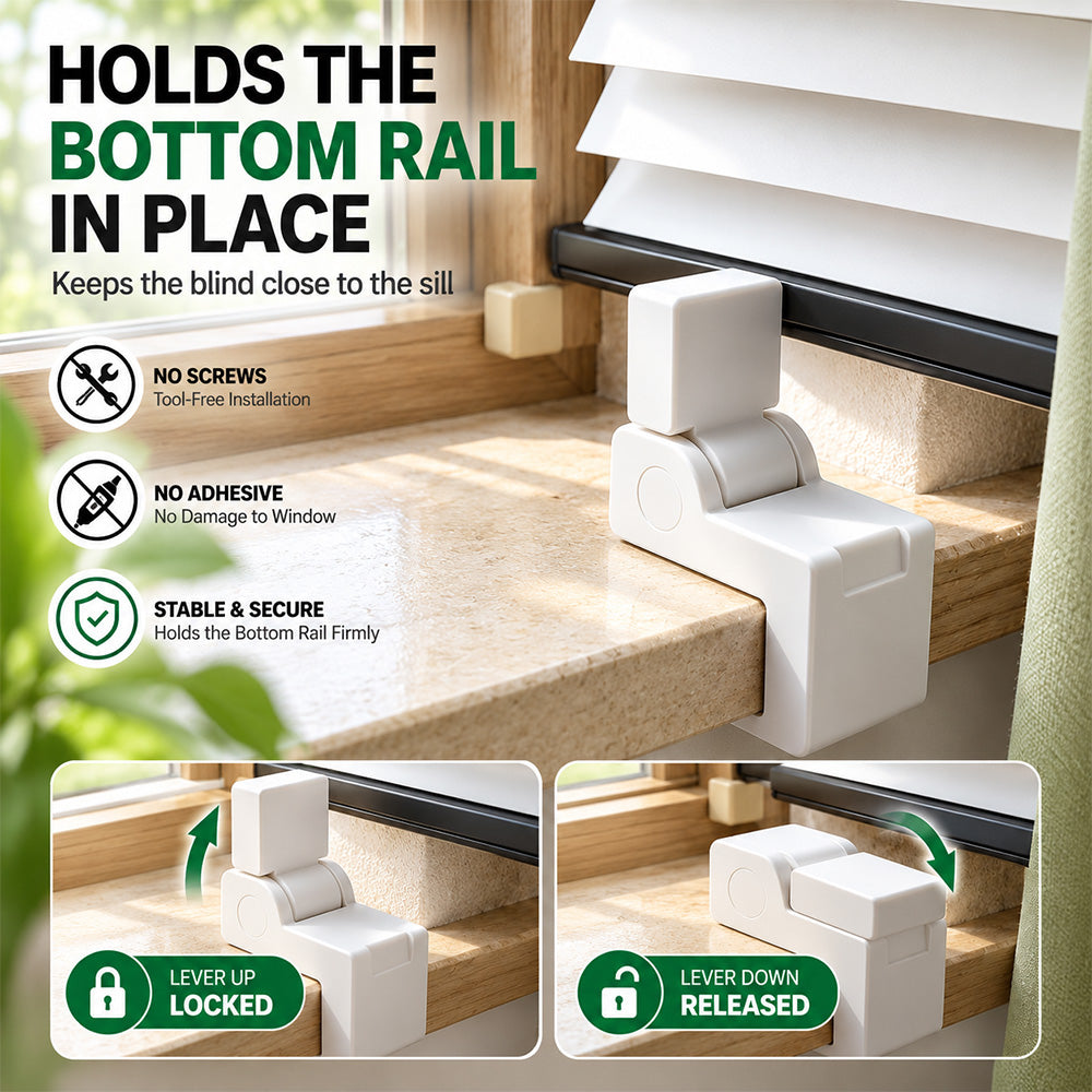 Portable Window Restrictor – Simple Window Stopper for Secure Ventilation & Fresh Air
