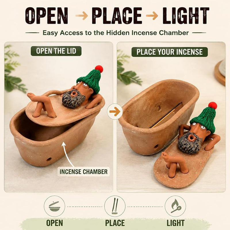 🛁 Handmade bathtub-shaped aroma diffuser – Decorative & cozy