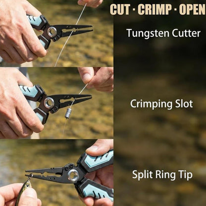 Multifunctional Fishing Pliers with Line Cutter – Lightweight & Locking Design