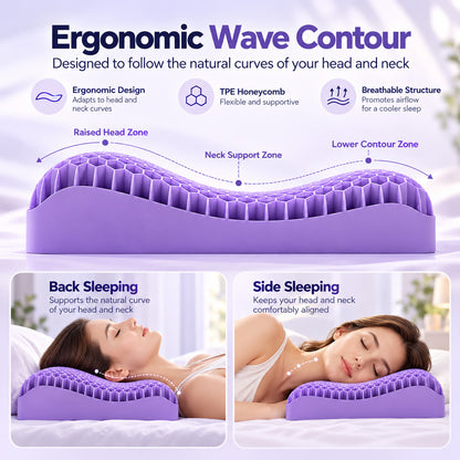 TPE Honeycomb Gel Pillow – Washable Adaptive Support Pillow