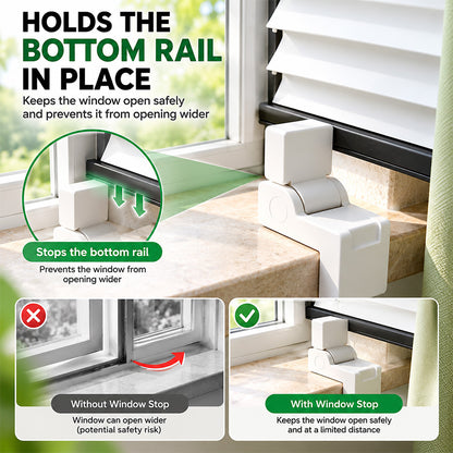 Portable Window Restrictor – Simple Window Stopper for Secure Ventilation & Fresh Air
