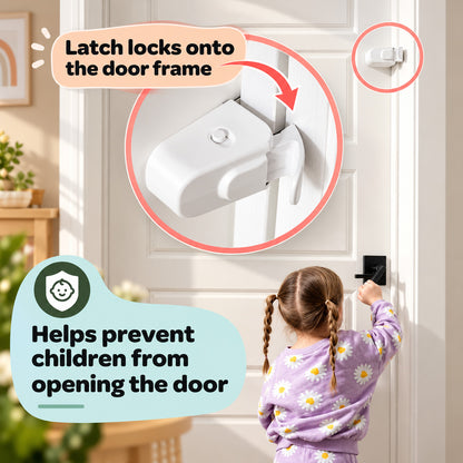 Childproof Interior Door Safety Lock – Snap-On Door Latch
