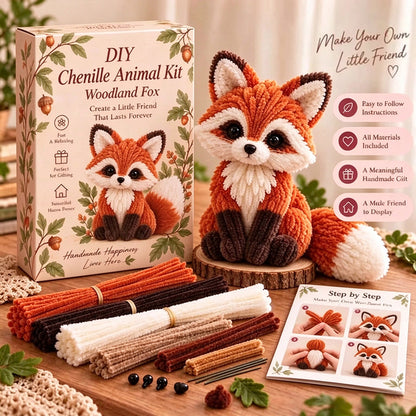 🐿️diy Chenille Animal Kit, Make Your Own Woodland Friend Craft Set