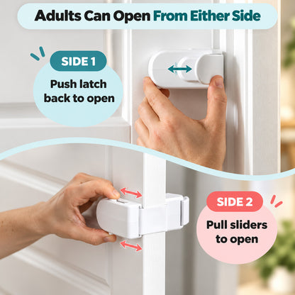 Childproof Interior Door Safety Lock – Snap-On Door Latch