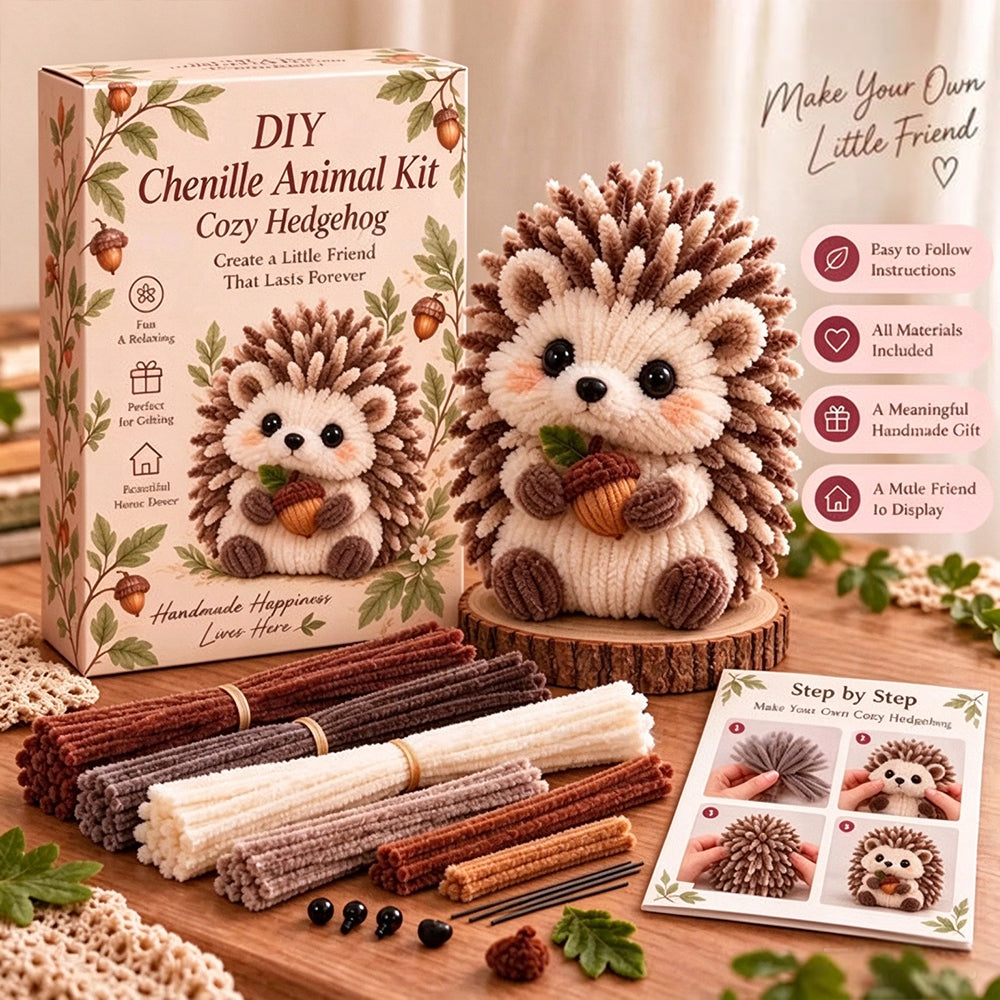 🐿️diy Chenille Animal Kit, Make Your Own Woodland Friend Craft Set