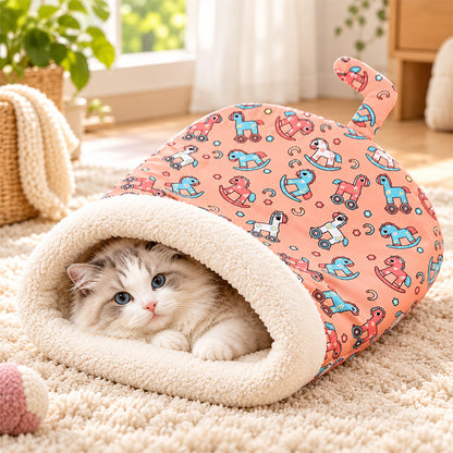 Cozy Cat Nest Bed – Soft, Warm and Comfortable Sleeping Cave for Cats