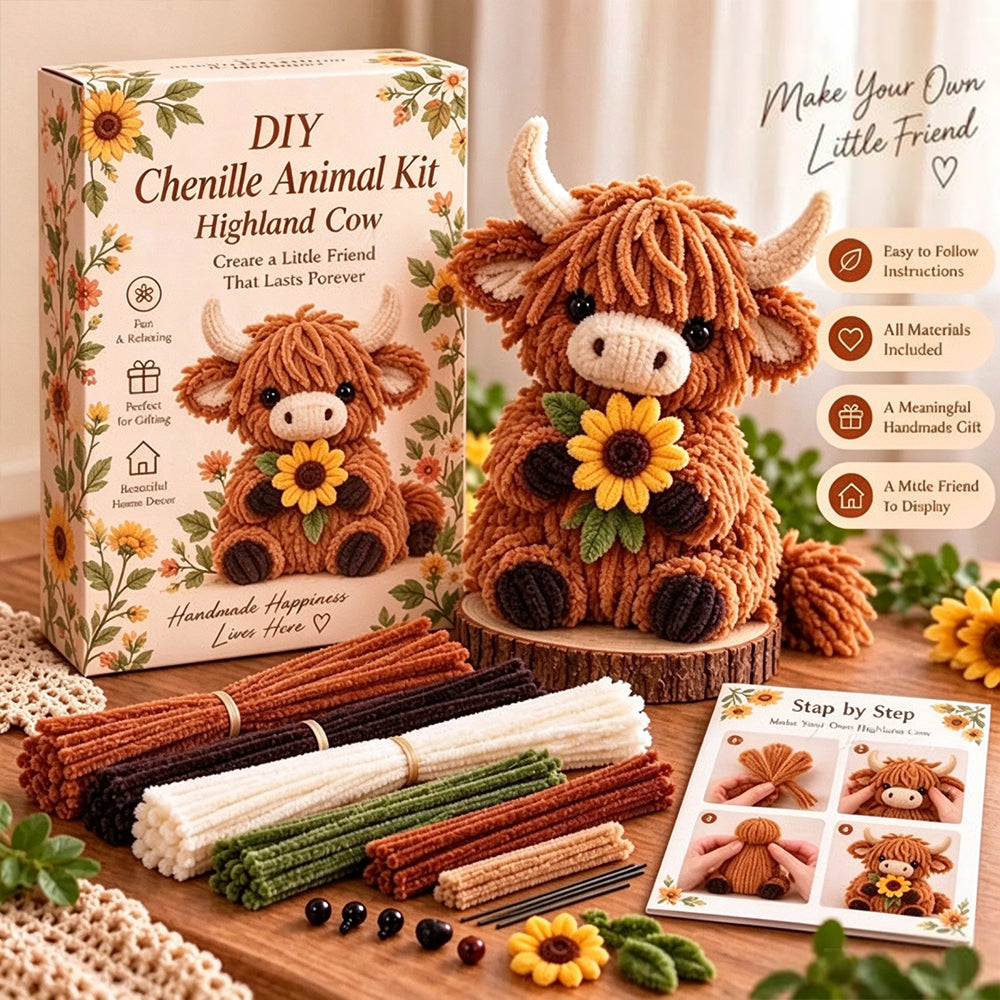 🐿️diy Chenille Animal Kit, Make Your Own Woodland Friend Craft Set