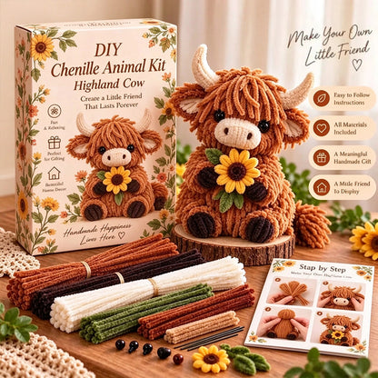 🐿️diy Chenille Animal Kit, Make Your Own Woodland Friend Craft Set