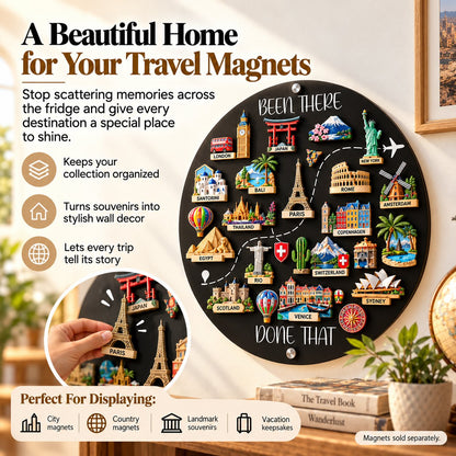 🌍✈️ Your Adventures Deserve a Wall of Their Own — Travel Magnet Display Board
