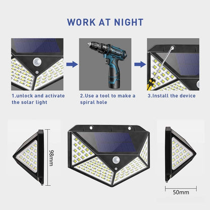📢BLACK FRIDAY SALE BUY 1 GET 1 FREE!!⏰INSTANTLY LIGHT UP YOUR OUTDOOR SPACE ☀️🏡 Solar Motion Sensor Lights – 100 LED, IP65 Waterproof, Zero Bills 🔒🇬🇧