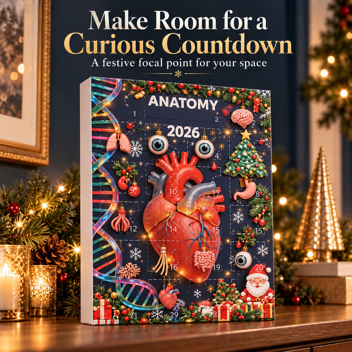 🎄 Anatomy Christmas Advent Calendar – Unique Organ-Shaped Ornaments & Holiday Surprises for Nurses, Medical Students & Science Lovers ！！！🎁