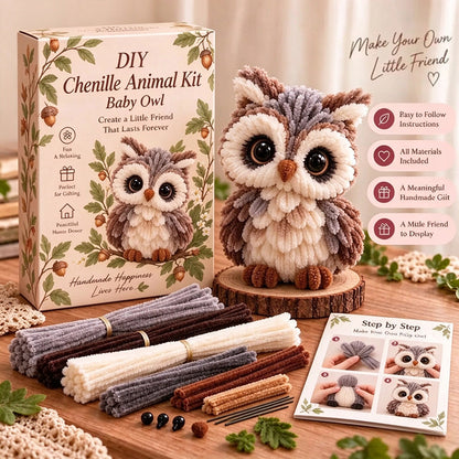 🐿️diy Chenille Animal Kit, Make Your Own Woodland Friend Craft Set