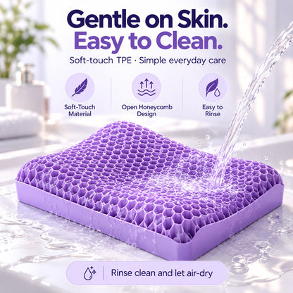 TPE Honeycomb Gel Pillow – Washable Adaptive Support Pillow