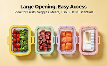✨ Reusable Magnetic Silicone Food Storage Bag | Leakproof & Space-Saving Kitchen Essential