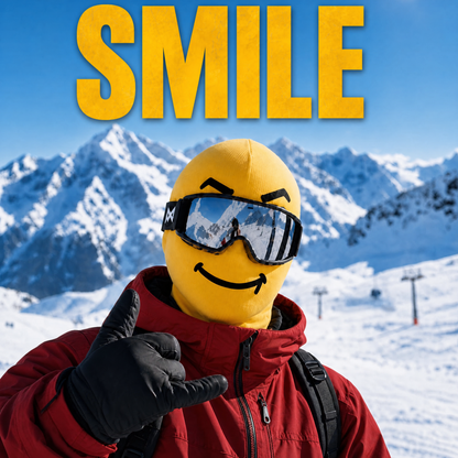 😎 Fun Face Ski Mask – Warm & Playful Balaclava