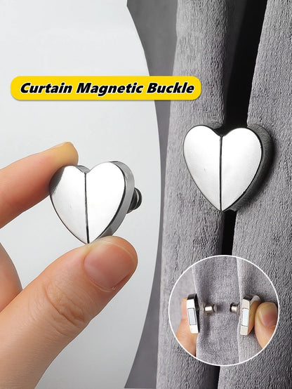 10 Pcs Heart-shaped Curtain Magnetic Clips