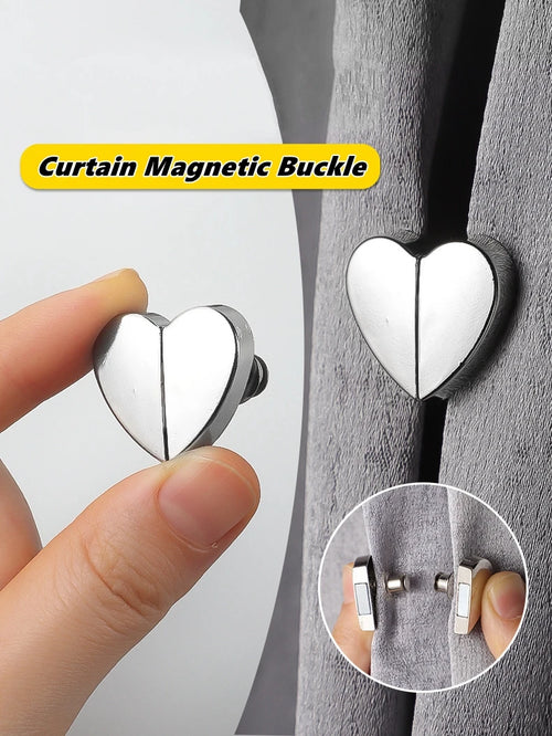 10 Pcs Heart-shaped Curtain Magnetic Clips