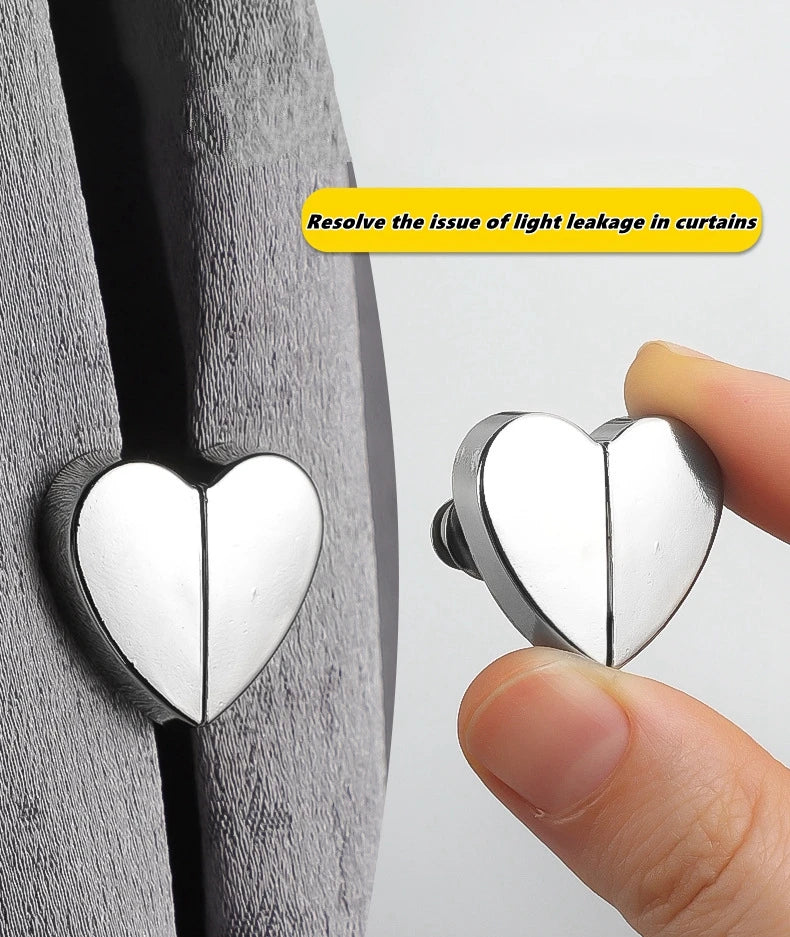 10 Pcs Heart-shaped Curtain Magnetic Clips