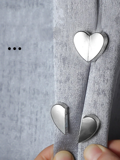 10 Pcs Heart-shaped Curtain Magnetic Clips