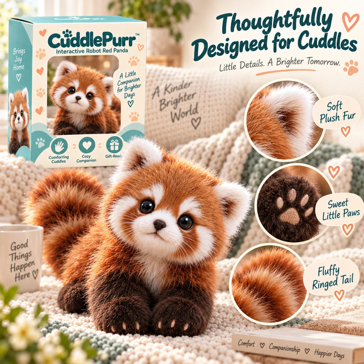 Tyiimax™ Red Panda -Interactive Plush Companion IALittle Friend, A Lot Of Love