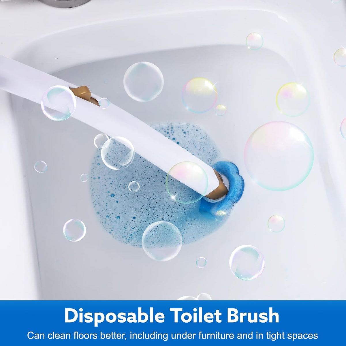 Wall-Mounted Disposable Toilet Brush Set