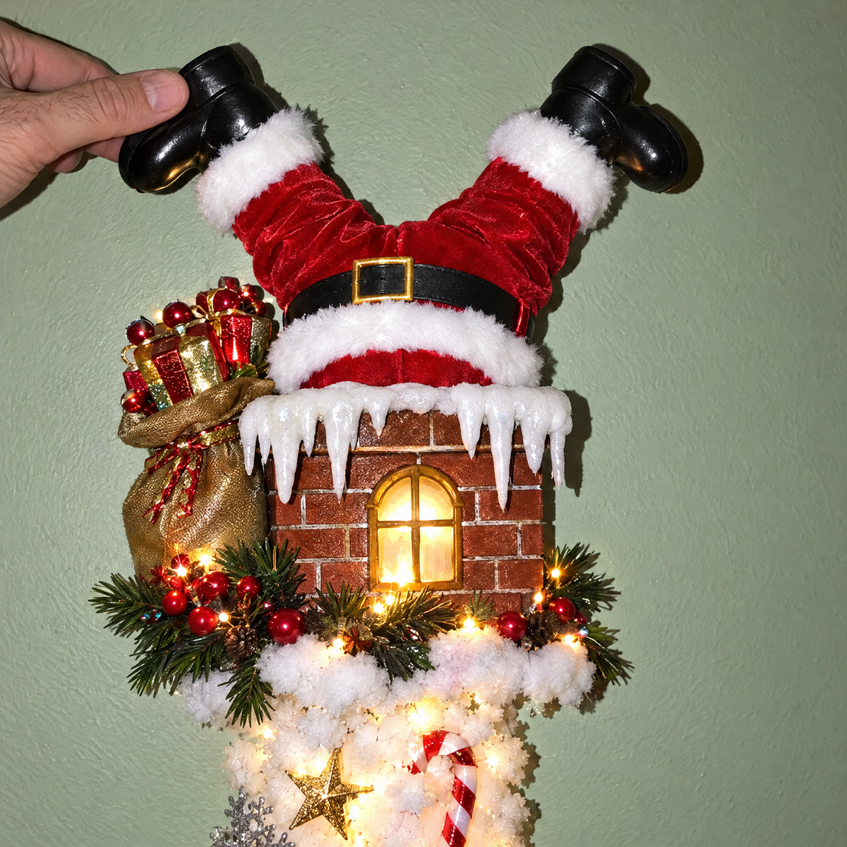 🎅😂 Stuck Santa Christmas Decoration | Hilarious Festive Fun 🎄🎁