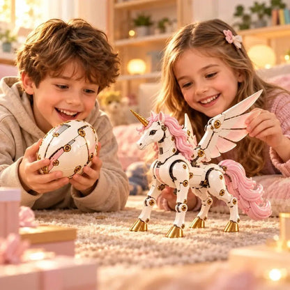 🦄 2-in-1✨ Transforming Mechanical Unicorn Egg – Winged Fantasy Figure