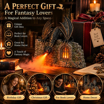 🐉 Dragon Humidifier with Flame Effect – Fantasy Magic for Your Reading Nook