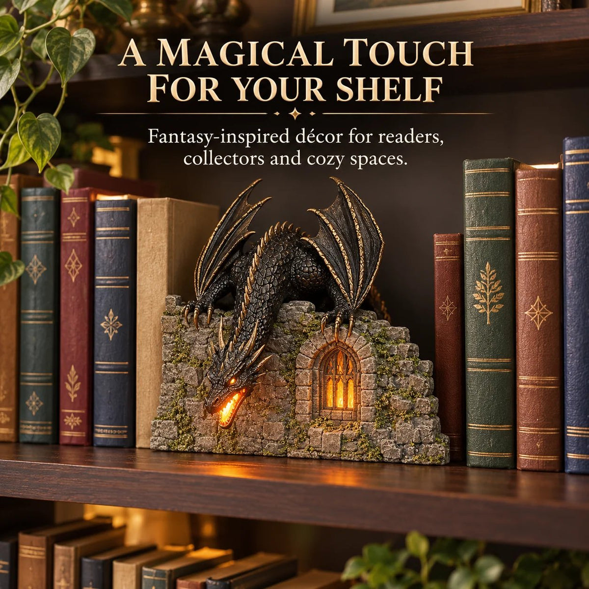 🐉 Dragon Humidifier with Flame Effect – Fantasy Magic for Your Reading Nook