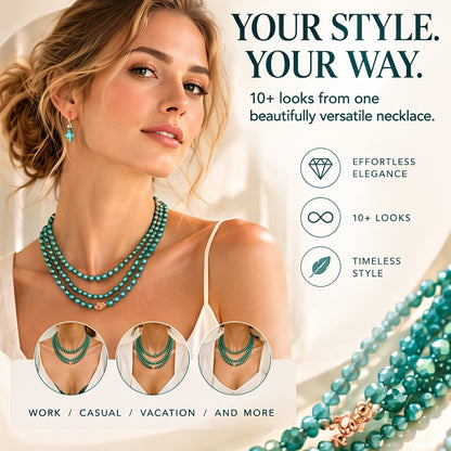 One Necklace 10 Looks – Turquoise Crystal ✨