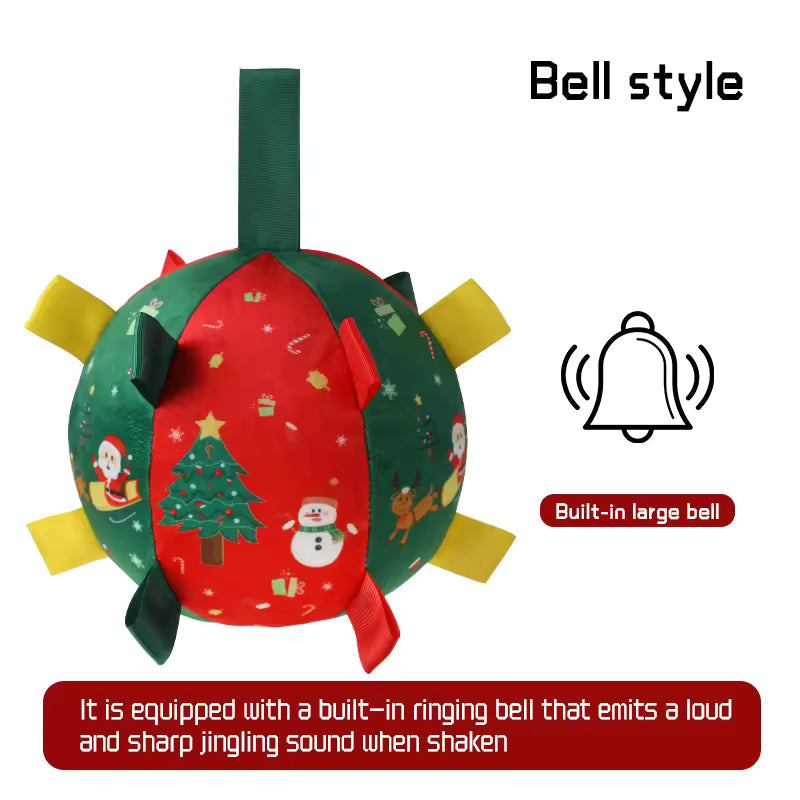 Dog Christmas Interactive Toy Soccer Ball with Bell🎄🐶🐱