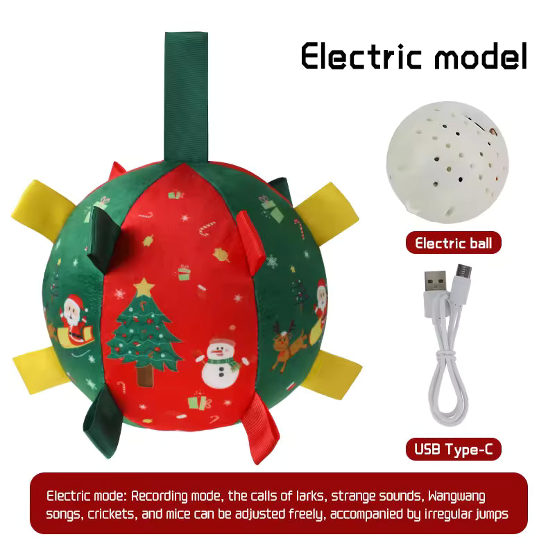 Dog Christmas Interactive Toy Soccer Ball with Bell🎄🐶🐱