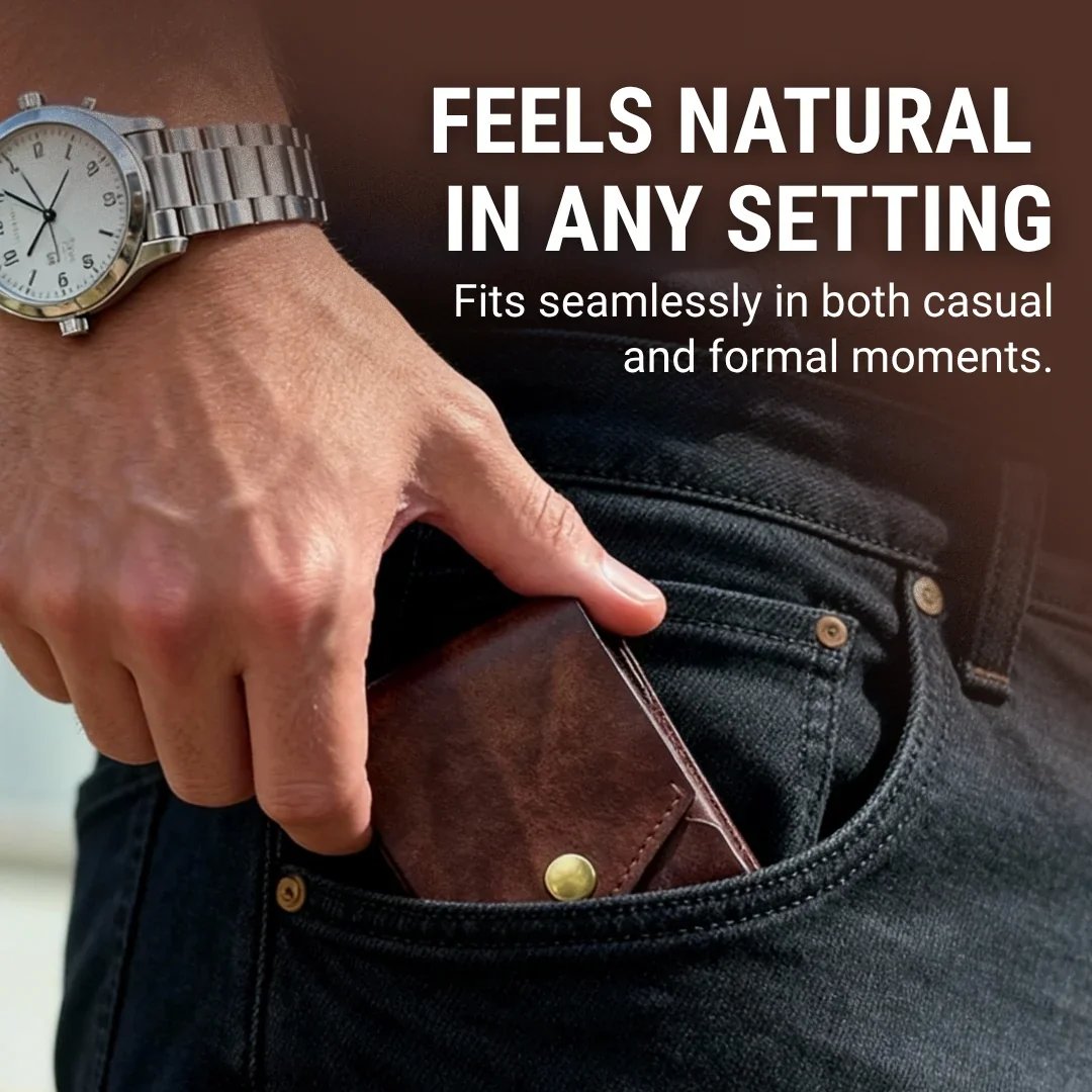Tyiimax™ Vintage Leather Wallet with Pen Slot