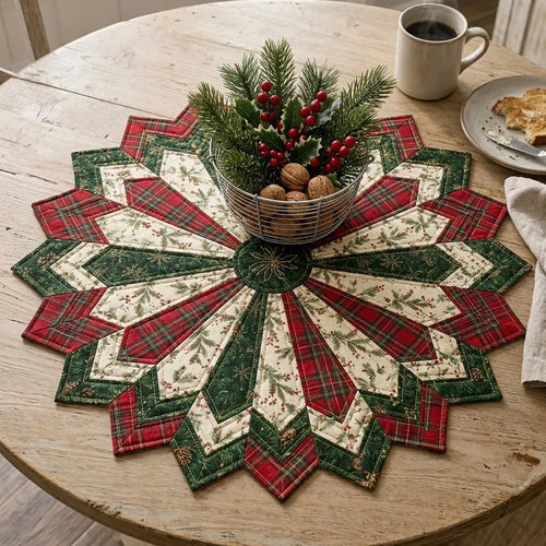 ✨ Quilting-Schablonenset „Holiday Star“ für Tischläufer