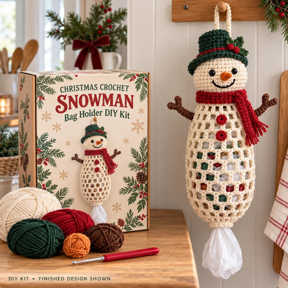 Crochet Animal Bag Holder DIY Kit – Cute & Functional Hanging Storage Craft Kit