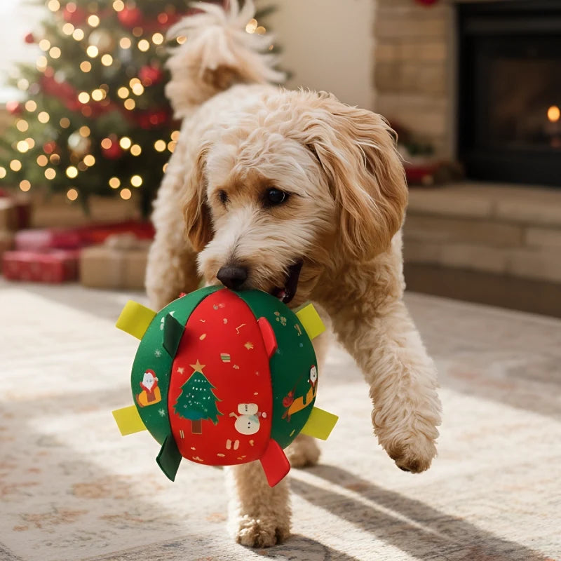 Dog Christmas Interactive Toy Soccer Ball with Bell🎄🐶🐱