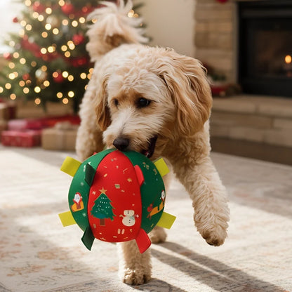 Dog Christmas Interactive Toy Soccer Ball with Bell🎄🐶🐱