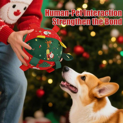 Dog Christmas Interactive Toy Soccer Ball with Bell🎄🐶🐱