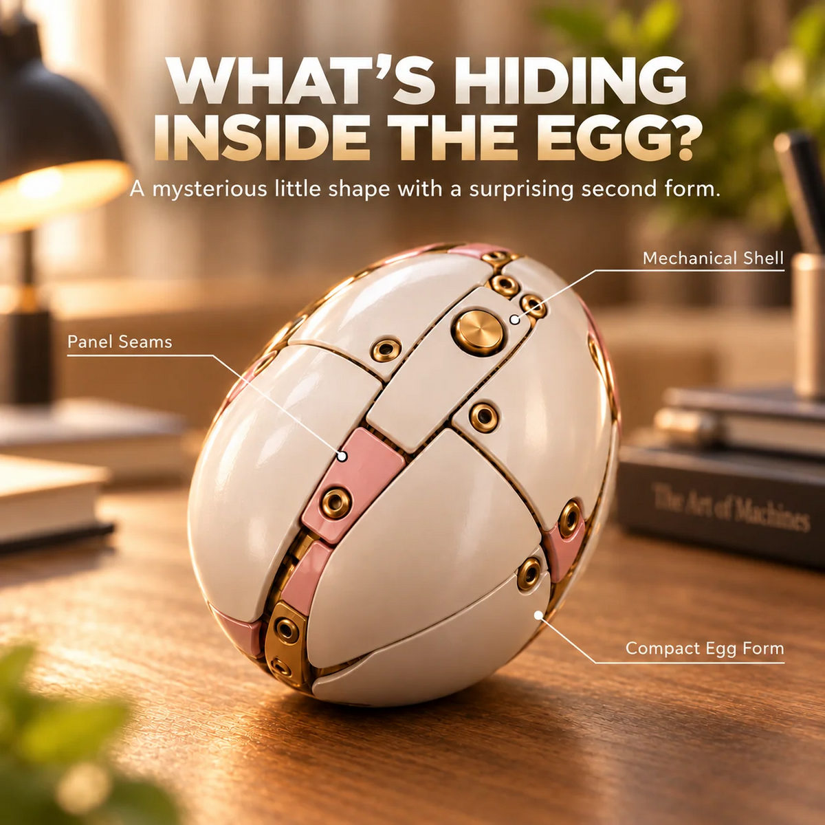 🦄 2-in-1✨ Transforming Mechanical Unicorn Egg – Winged Fantasy Figure