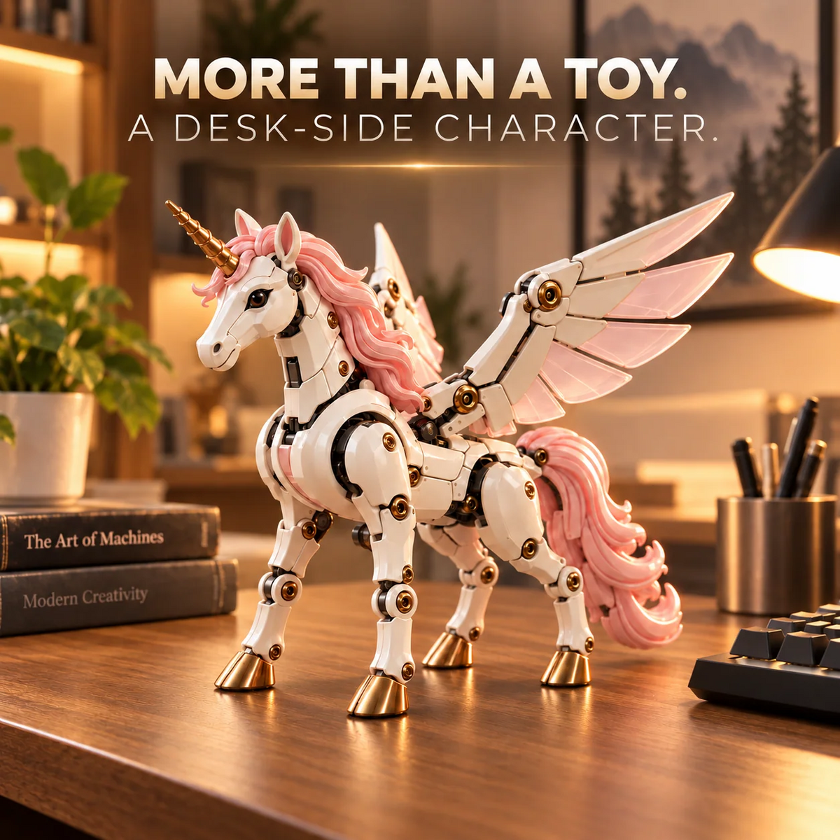 🦄 2-in-1✨ Transforming Mechanical Unicorn Egg – Winged Fantasy Figure