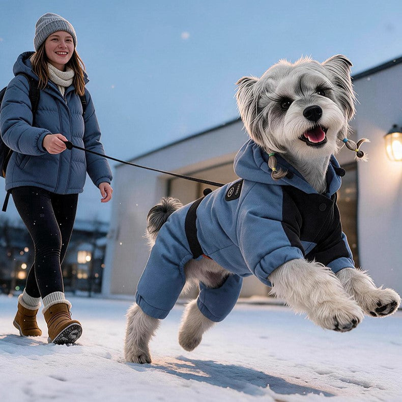 Pet Winter Warm Coat with Hood – Graphene Heated Waterproof Dog Jacket