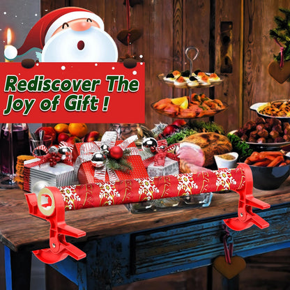 2 x wrapping paper cutters, wrapping paper clips with tape dispenser